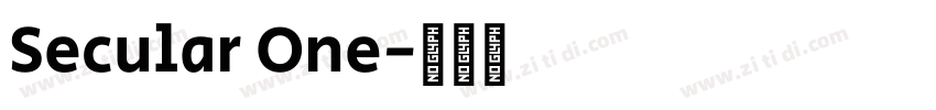 Secular One字体转换